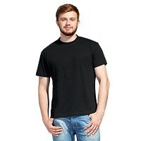 картинка футболка унисекс чёрный (100% хлопок, 150 гр/м2)