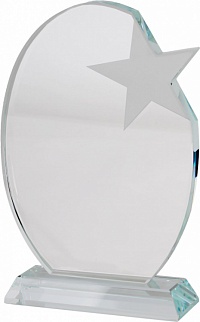 Награда стеклянная CR0012 200х130мм(15) футляр в комплекте